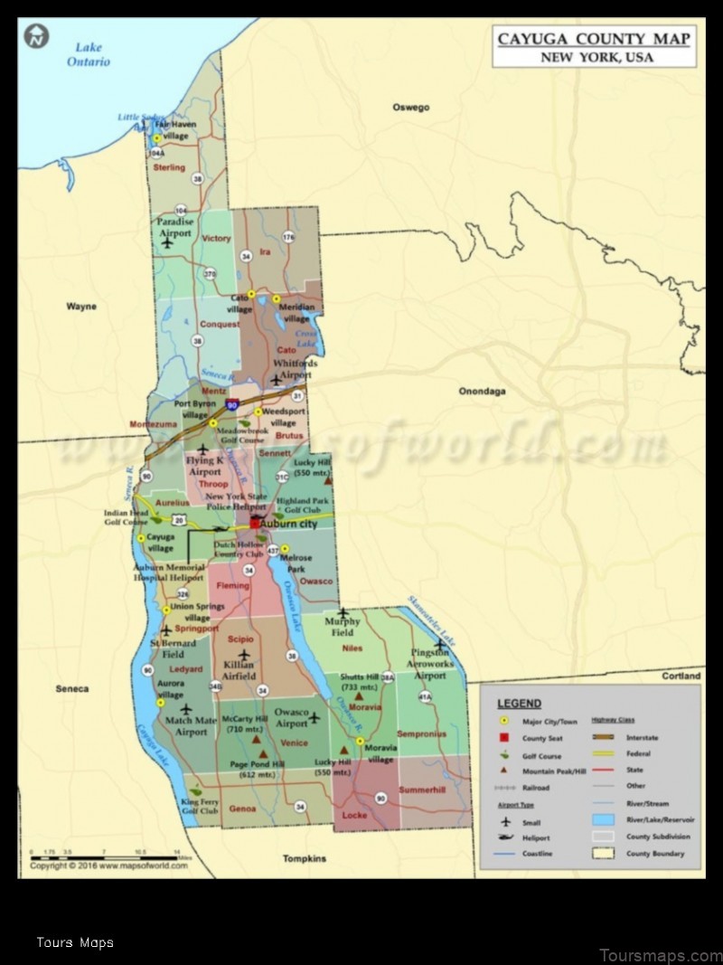 Map of Cayuga United States: Cayuga United States: Navigating the Allure of an American Town on the Map