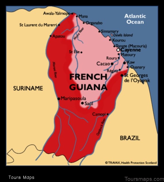 Map of French Guiana