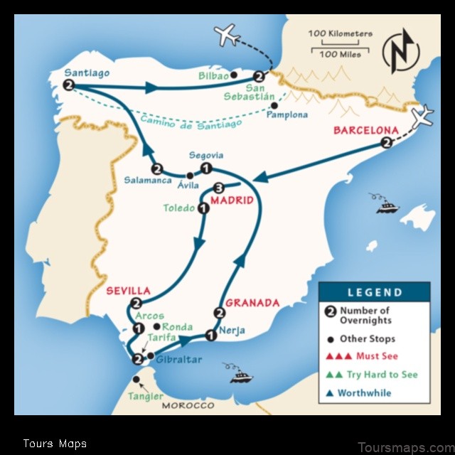 Map of Spain: Spain Unveiled: Mapping the Diverse Beauty of the Iberian Peninsula