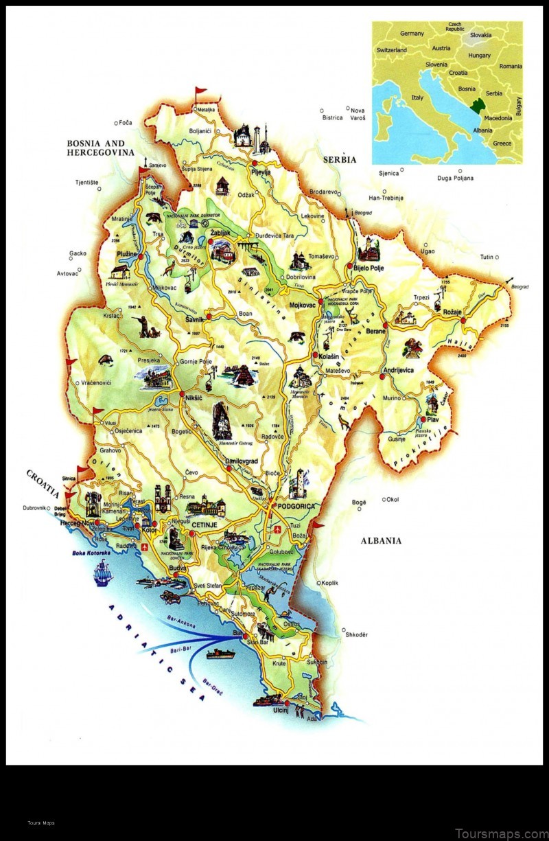 Map of Montenegro: Montenegro Mapped: Exploring the Adriatic Gem