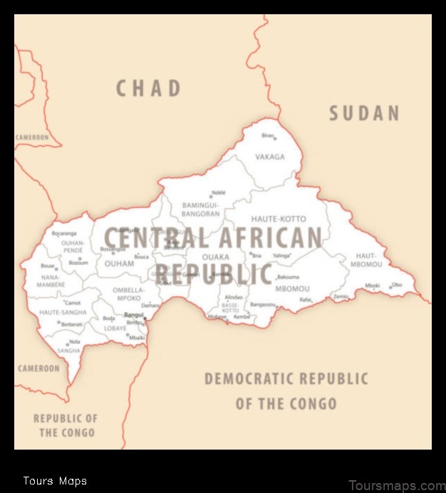 Map of Boda Central African Republic