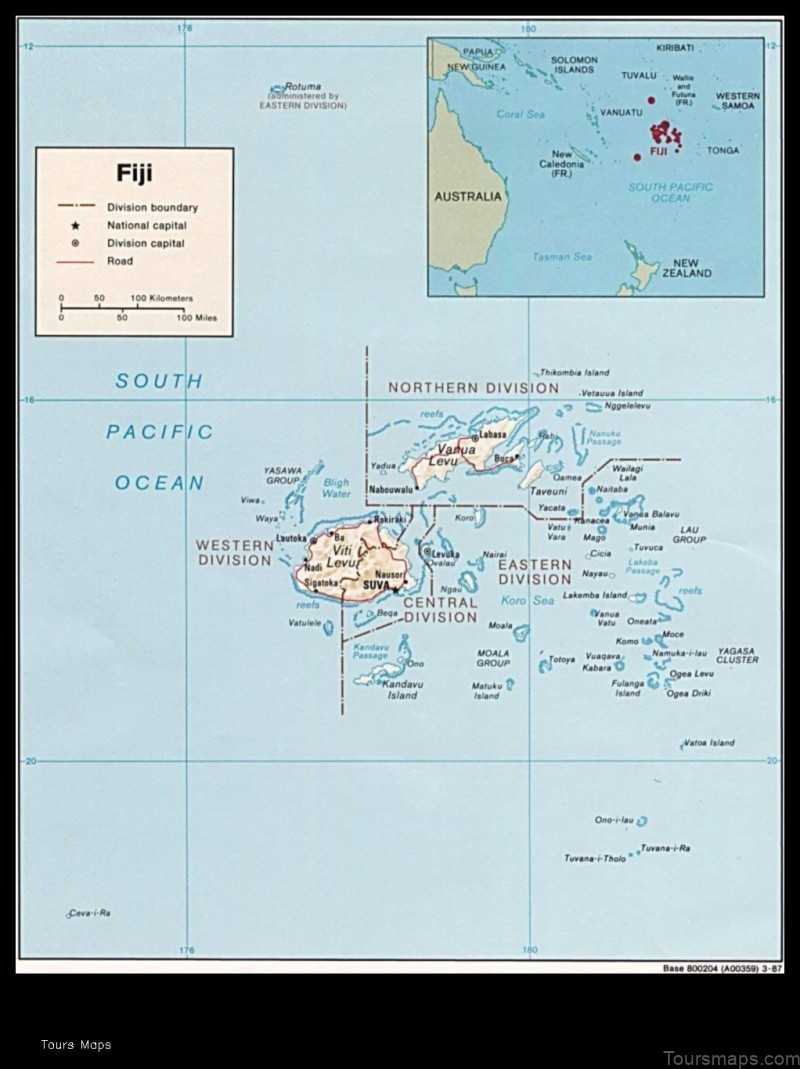 fiji a tropical island paradise on the map 1 3