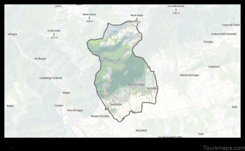 Map of Borso del Grappa Italy