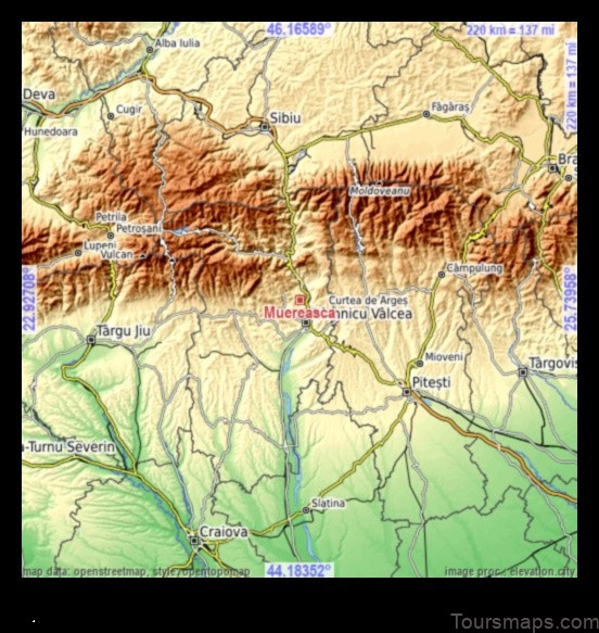 Map of Muereasca Romania