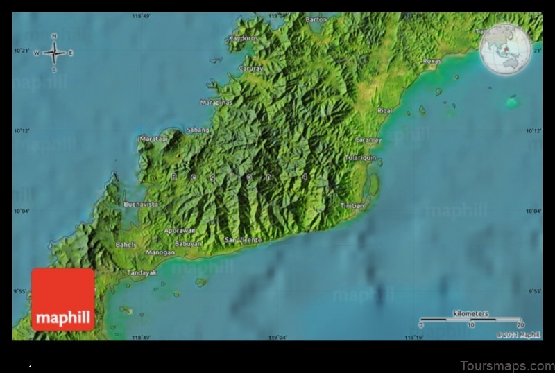 a detailed map of sabang philippines