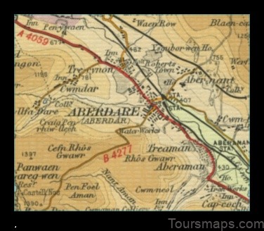 Map of Aberdare United Kingdom