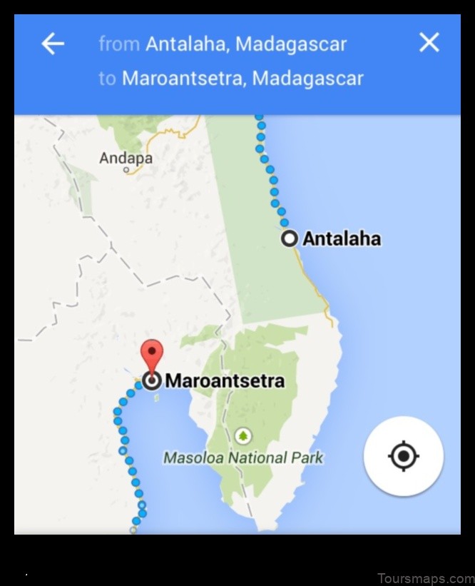 Map of Antalaha Madagascar