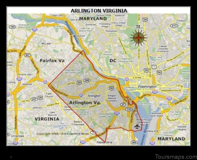Map of Arlington United States