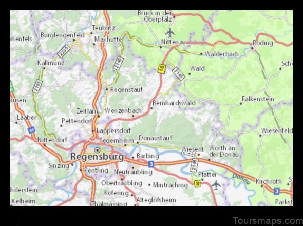 Map of Bernhardswald Germany