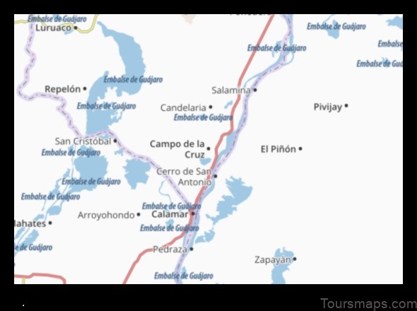 Map of Campo de la Cruz Colombia
