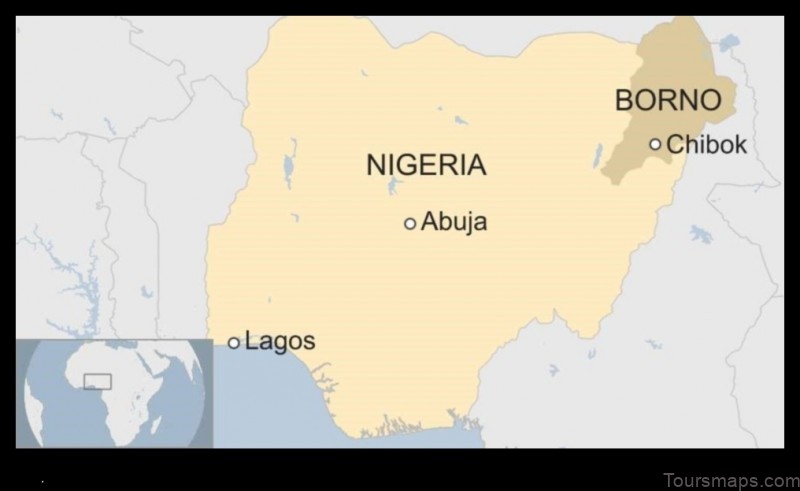 Map of Chibok Nigeria