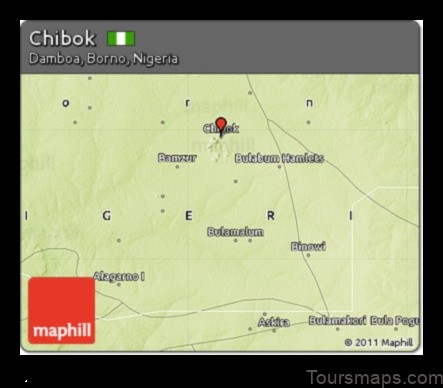 Map of Chibok Nigeria