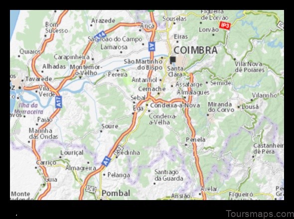Map of Condeixa-a-Nova Portugal