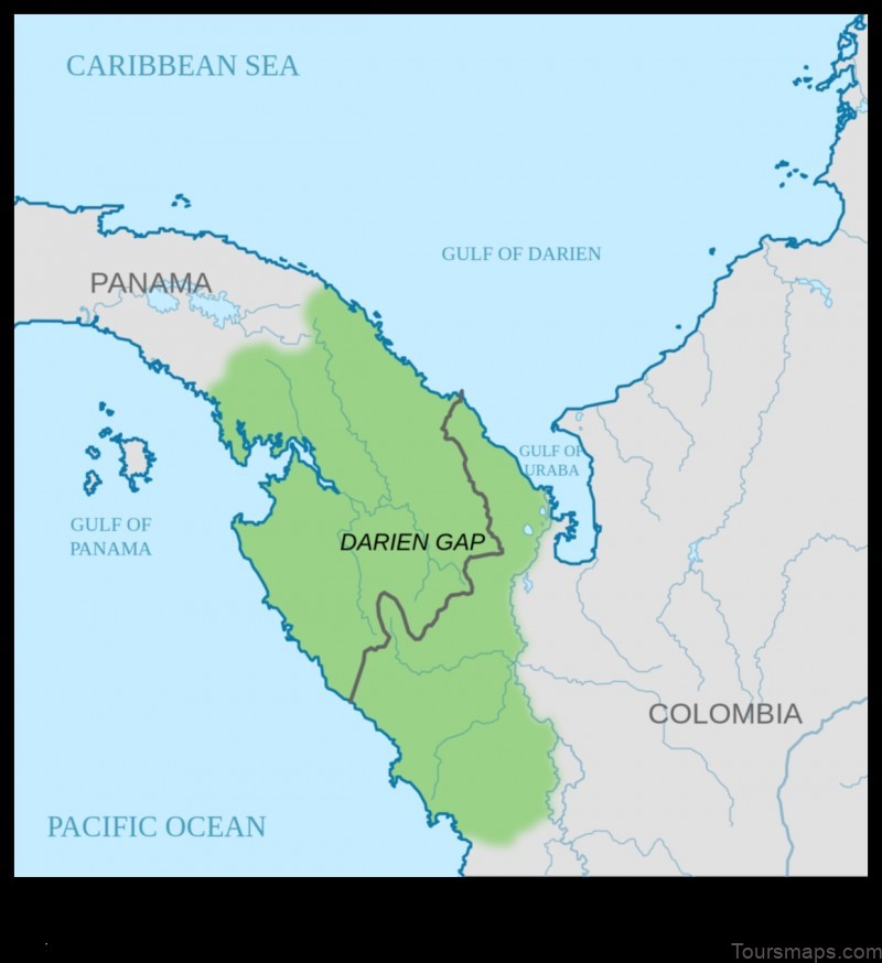 Map of Darien Colombia