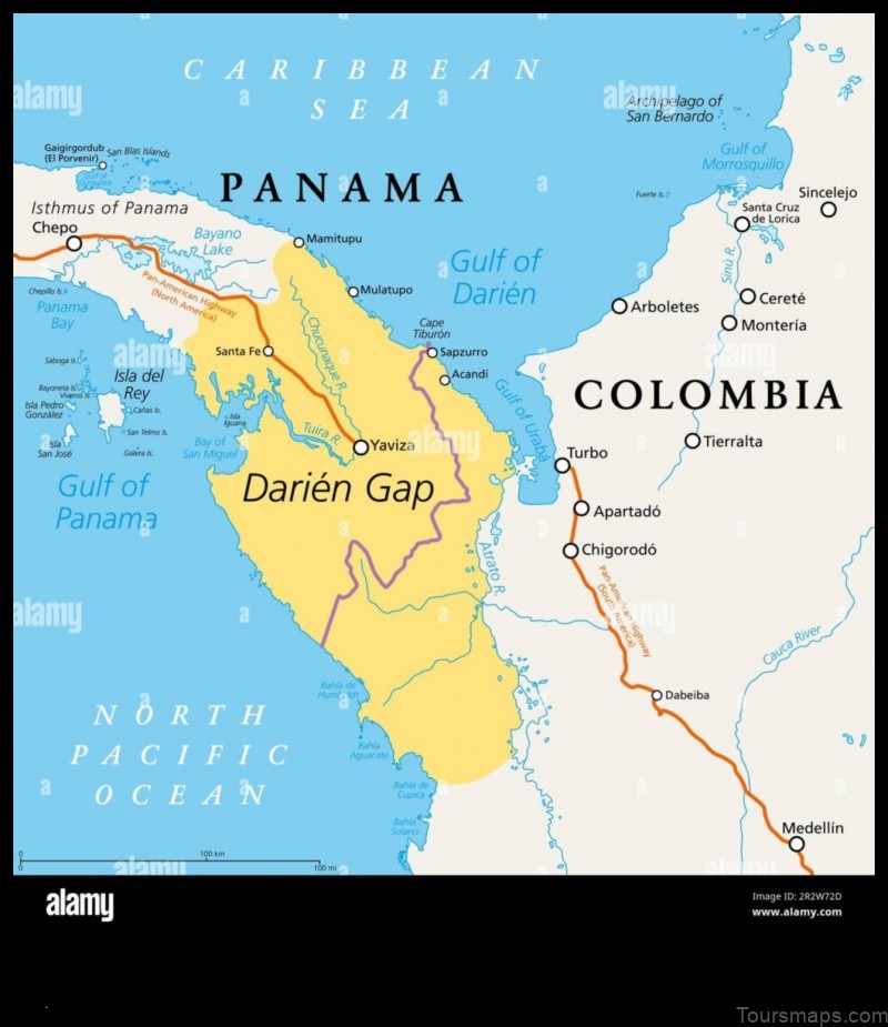 Map of Darien Colombia
