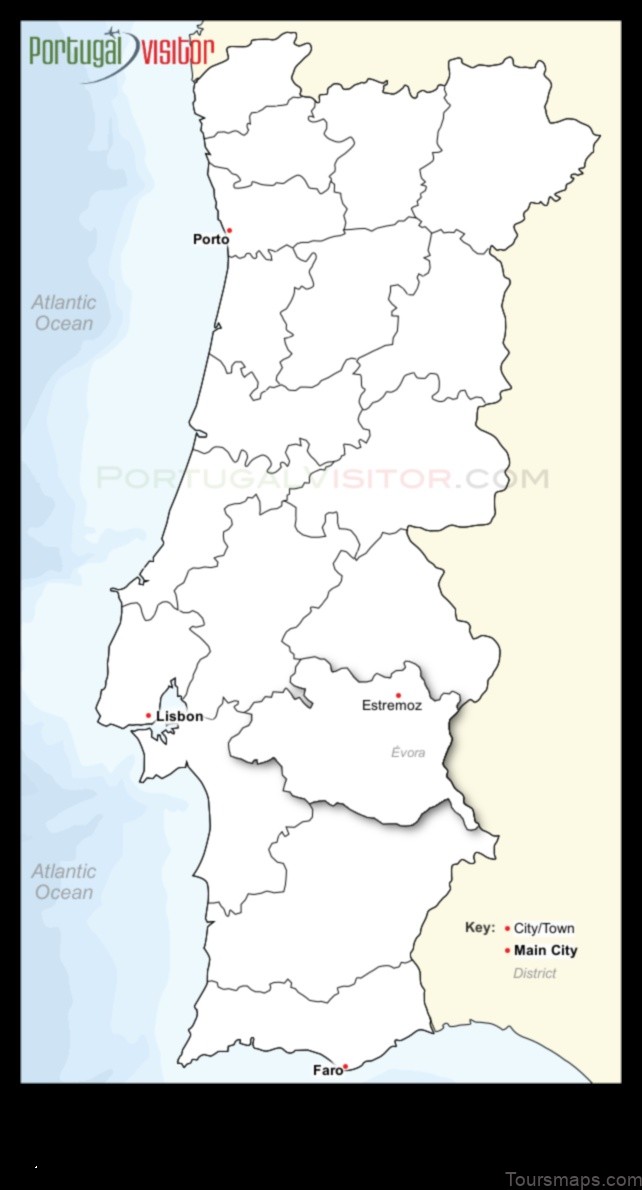 Map of Estremoz Portugal