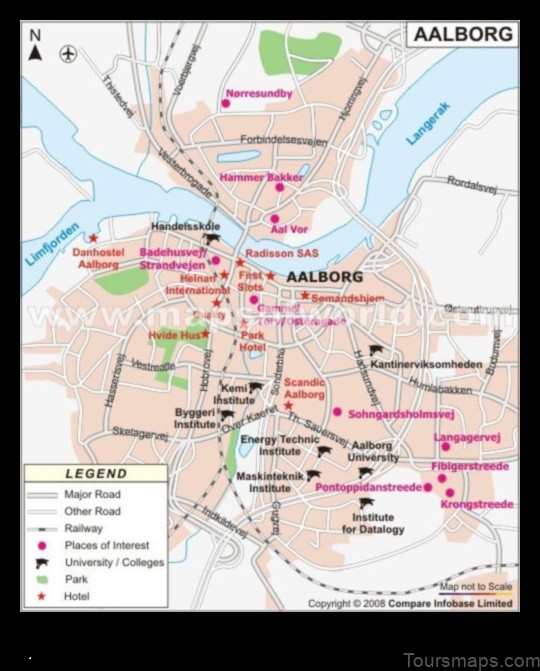 Map of Aalborg Denmark