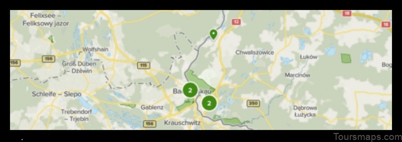 Map of Bad Muskau Germany