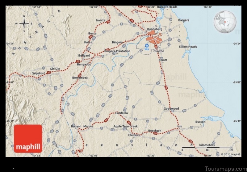 Map of Childers Australia