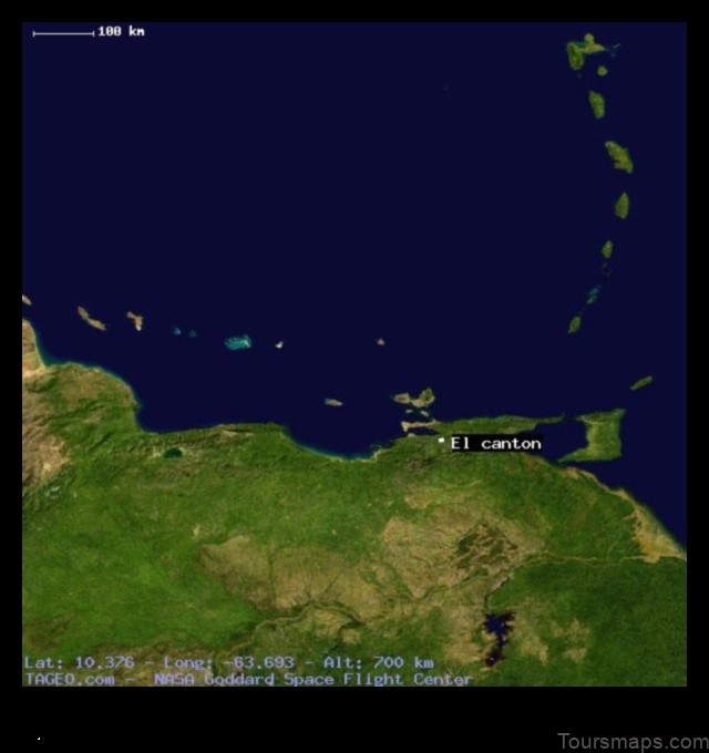 Map of El Cantón Venezuela, Bolivarian Rep. of