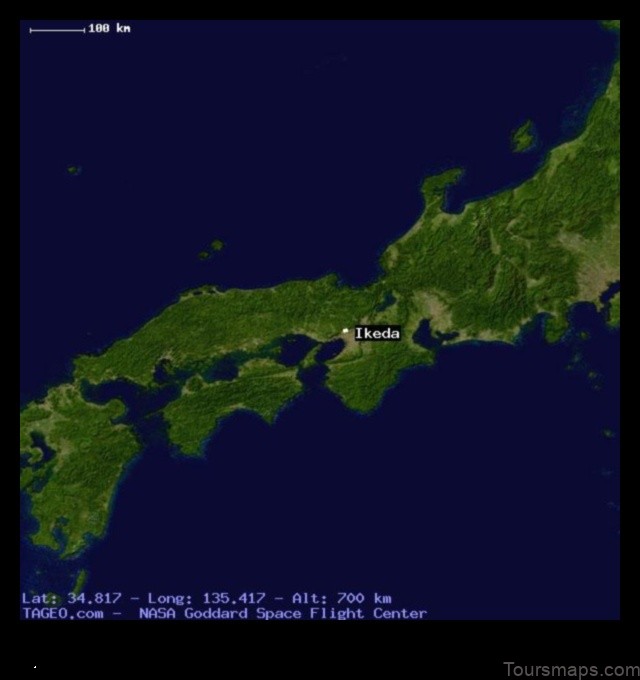 Map of Ikeda Japan