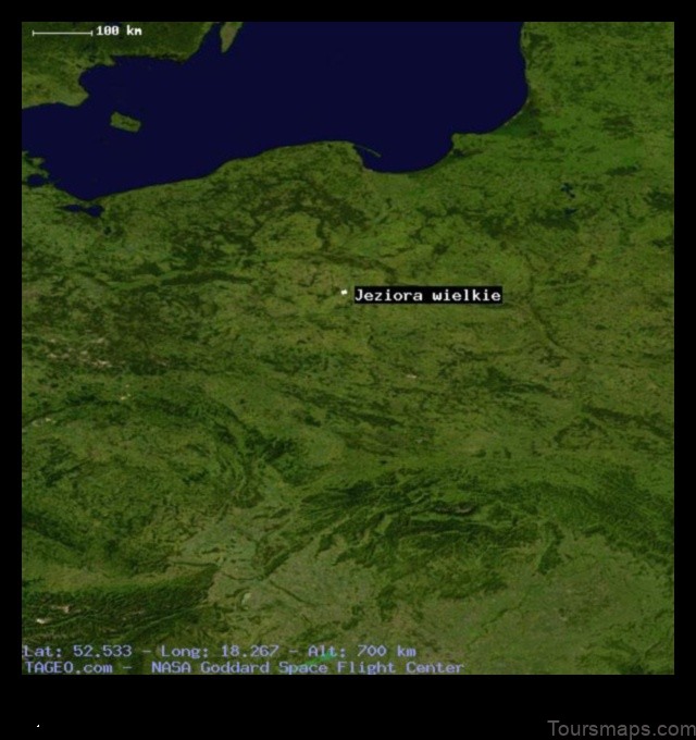 Map of Jeziora Wielkie Poland