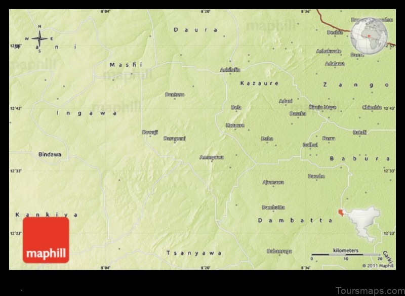 Map of Roni Nigeria