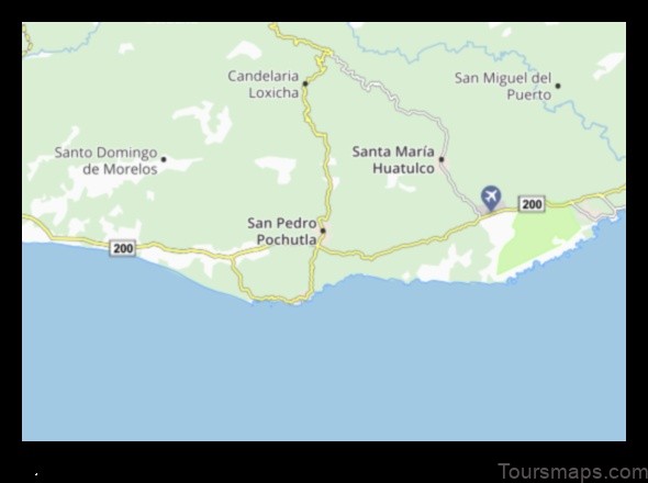 Map of San Pedro Pochutla Mexico