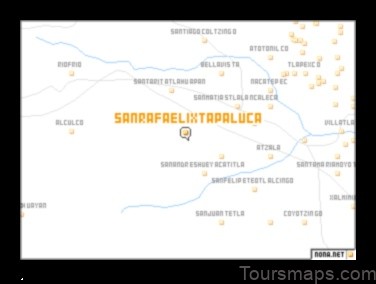 Map of San Rafael Ixtapalucan Mexico