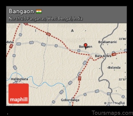 explore the map of bangaon west bengal