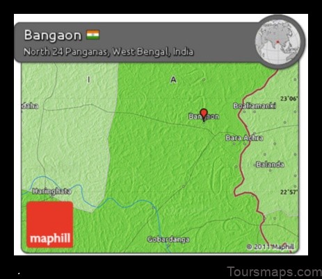 Map of Bangaon India