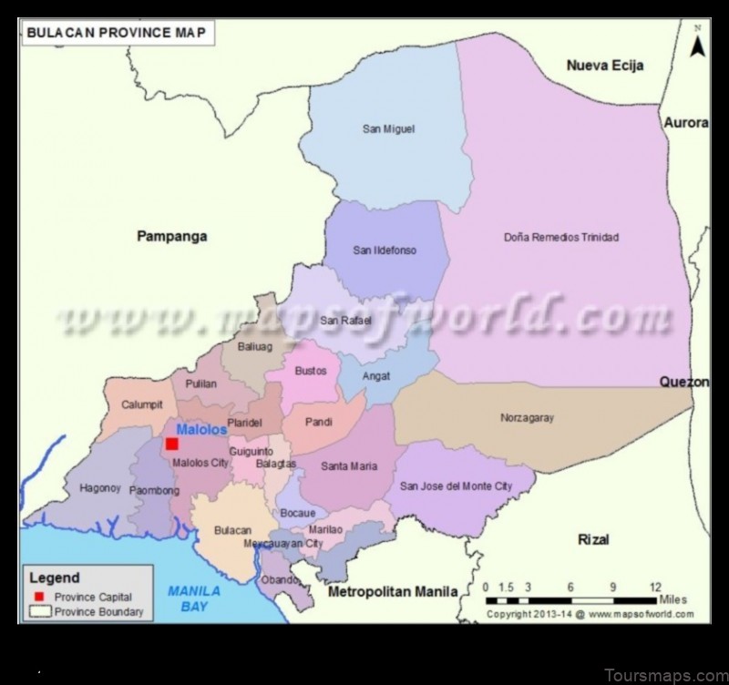 Map of Bulit Philippines