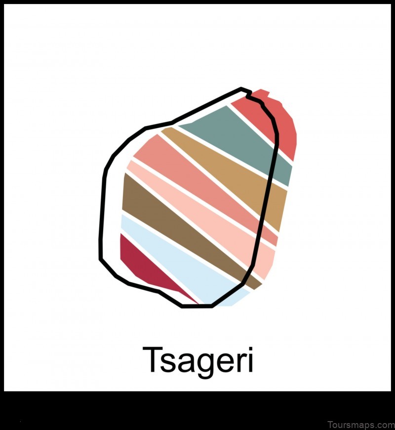 Map of Tsageri Georgia