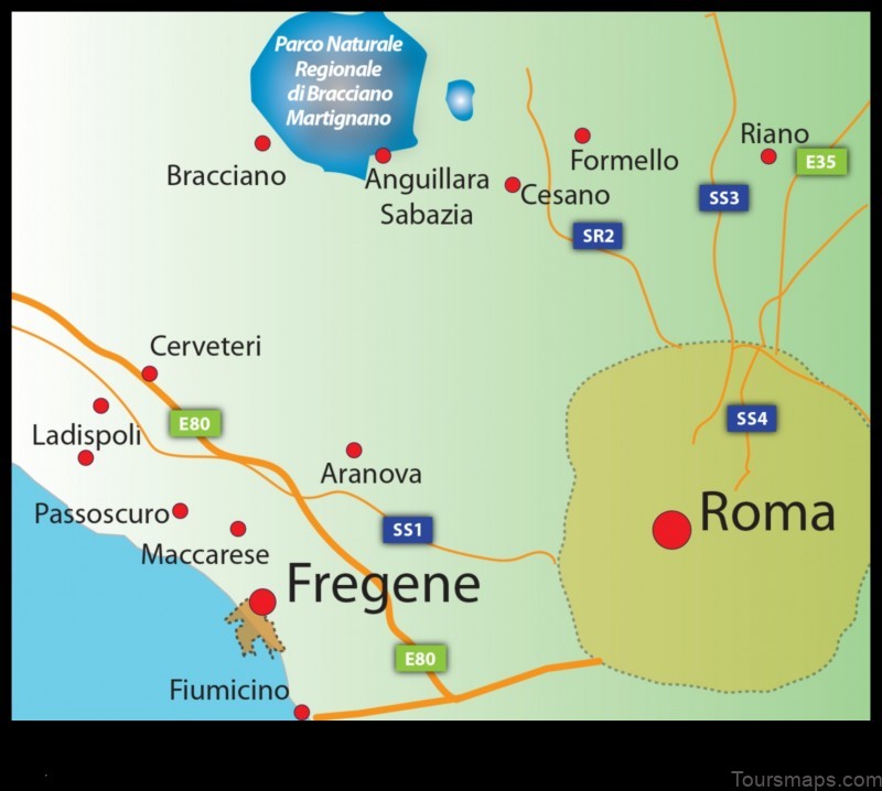 Map of Fregene Italy