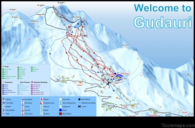 Map of Gudauri Georgia