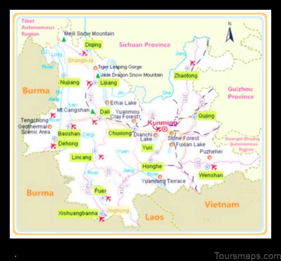Map of Honghe China
