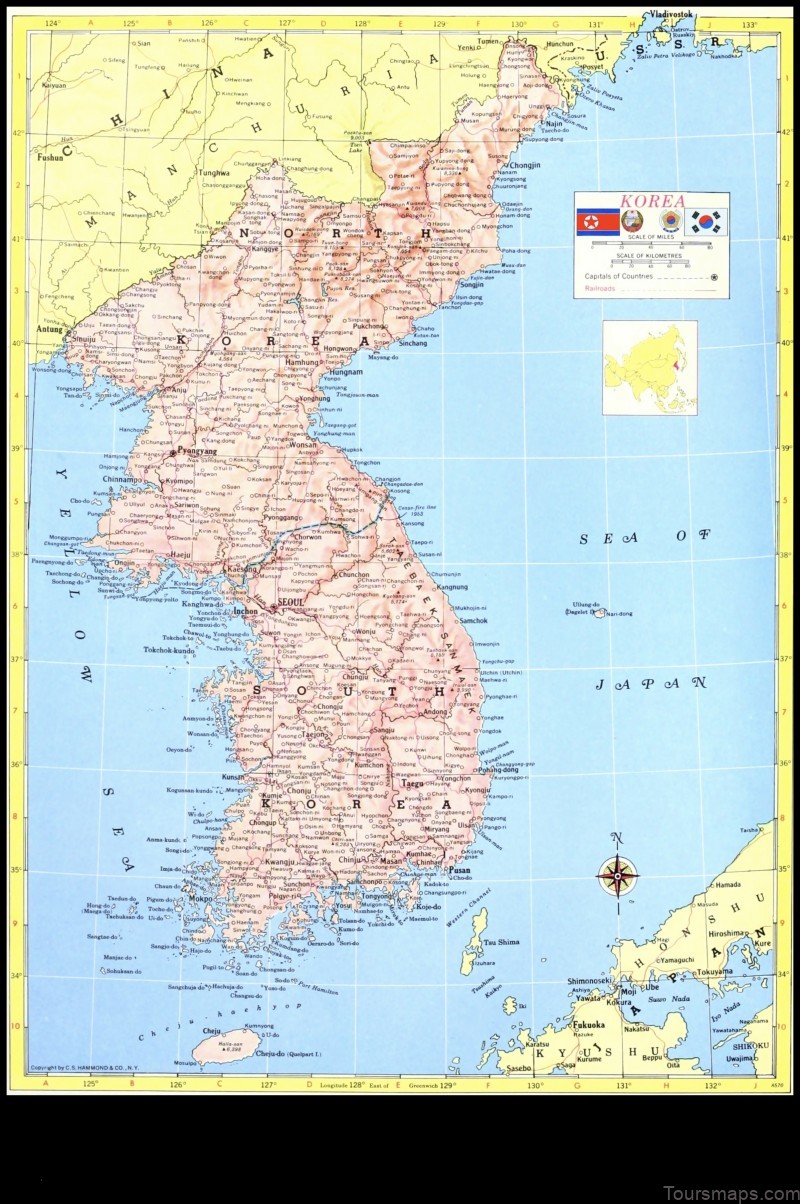 hwayang republic of korea a detailed map