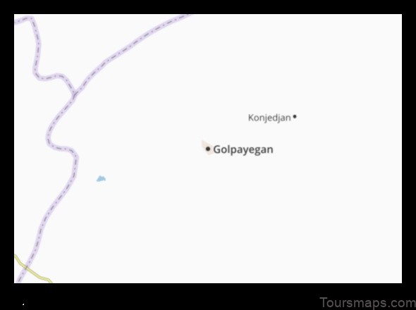 Map of Golpāyegān Iran, Islamic Rep. of