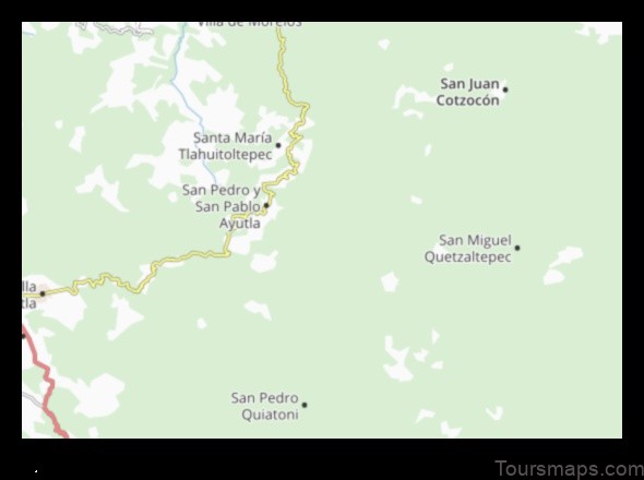Map of Santa María Tepantlali Mexico