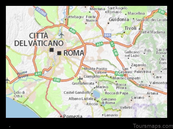 Map of Tor Vergata Italy