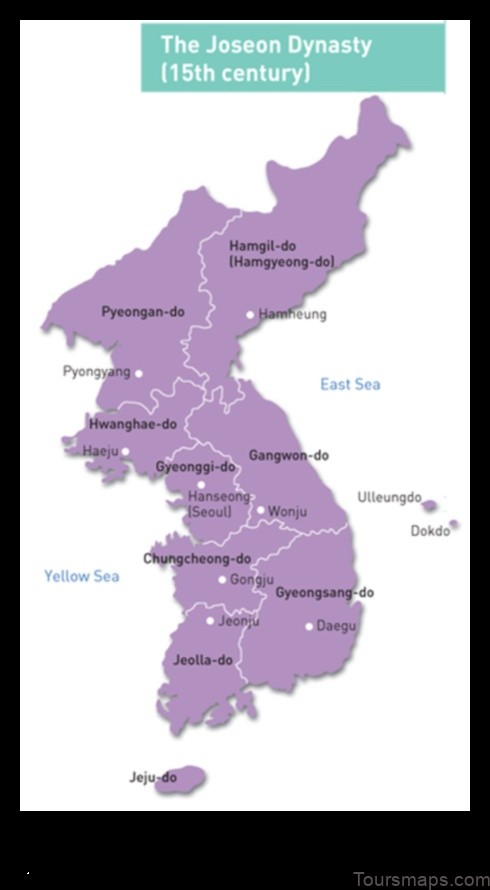 Map of Joseong Korea, Republic of