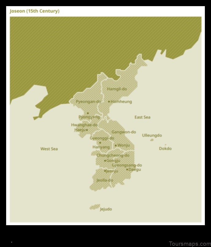 Map of Joseong Korea, Republic of
