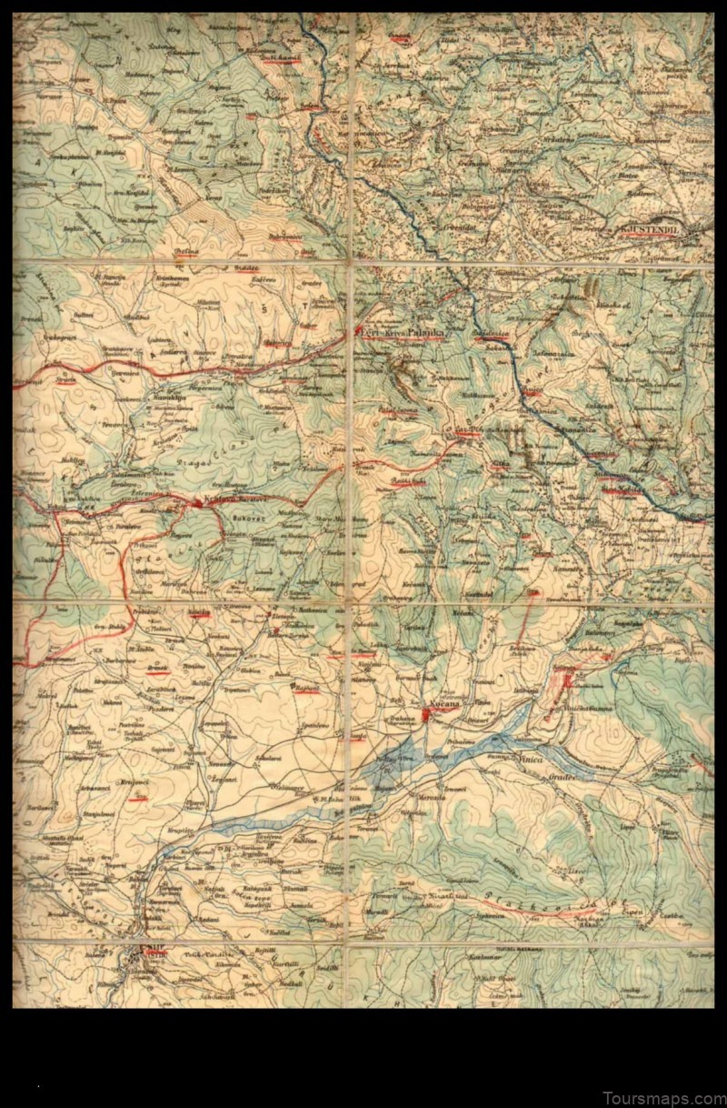 Map of Kriva Palanka Macedonia, The former Yugoslav Rep. of