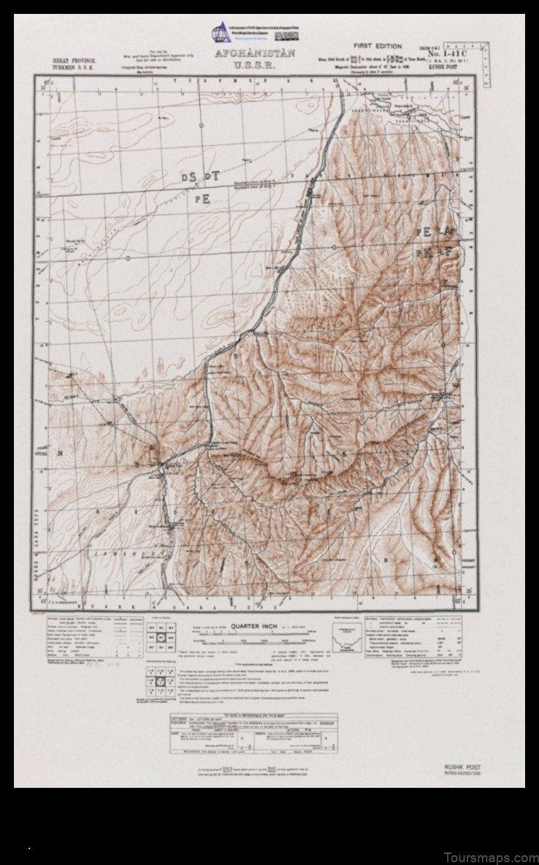 Map of Kushk Afghanistan