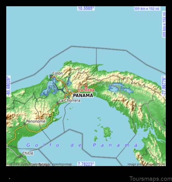 Map of La Mesa Panama