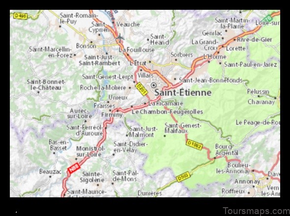 Map of La Ricamarie France