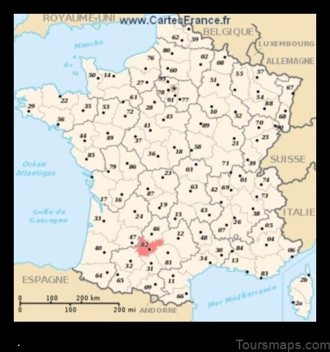 Map of Lafrançaise France