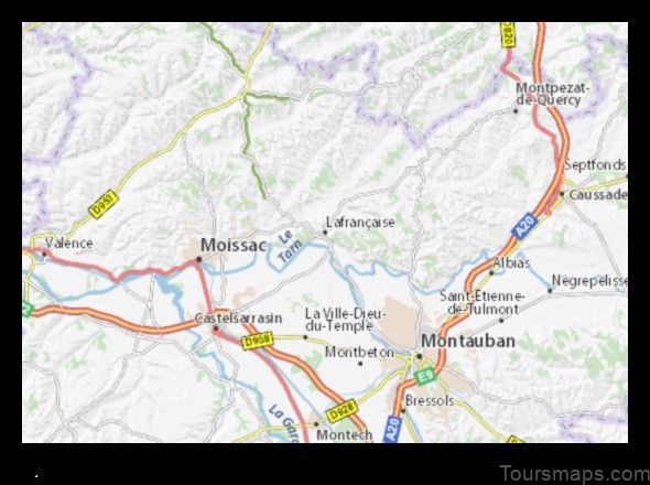 Map of Lafrançaise France