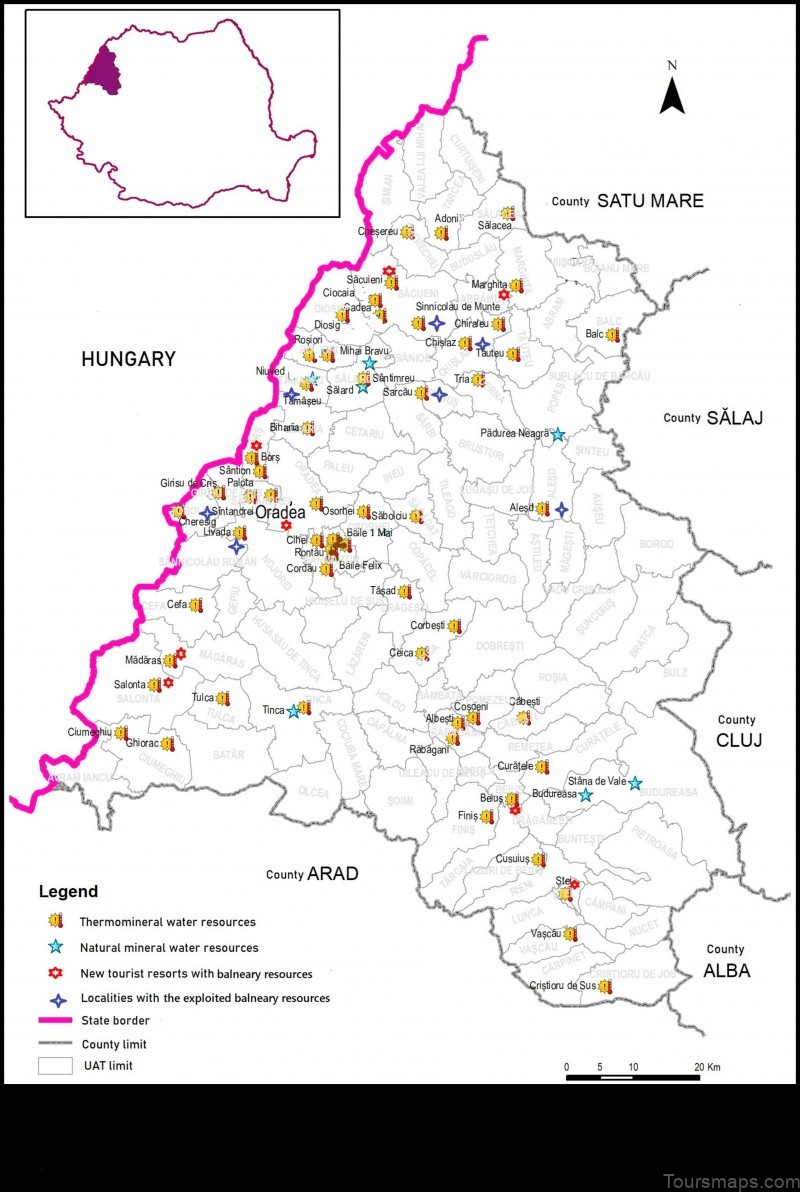 Map of Livada de Bihor Romania