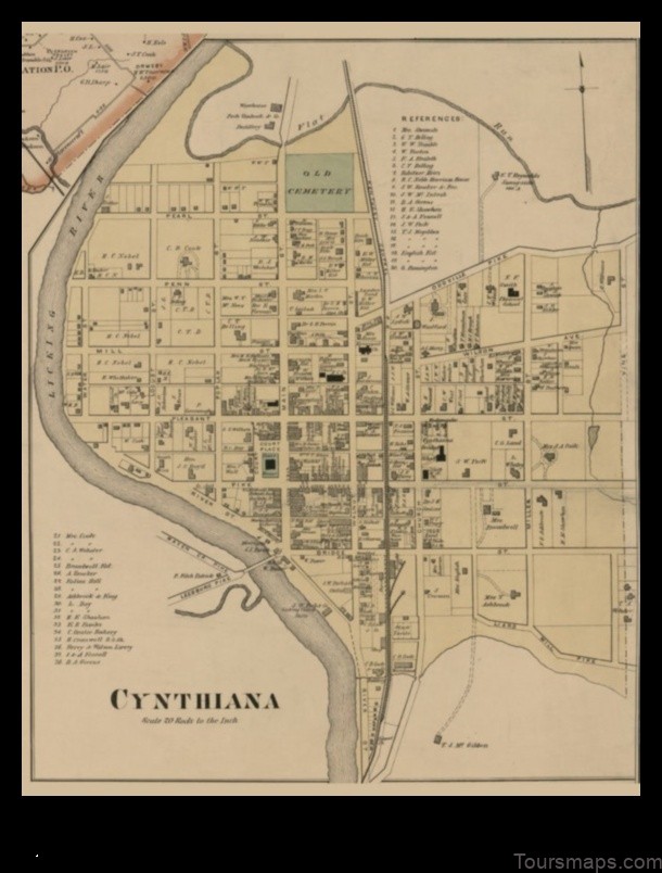 Map of Cynthiana United States